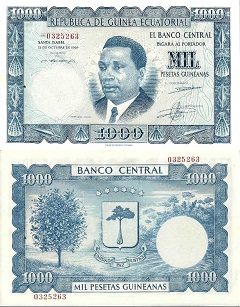 billet de 1000 pesetas Guinée Equatoriale