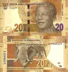 billet de 20 rand 2012 Afrique du Sud 