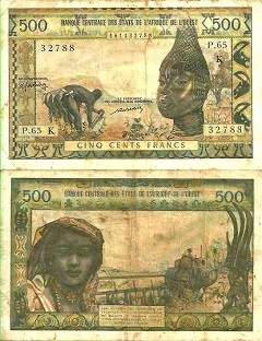 billet 500 francs 1959 Sénégal Afrique de l'Ouest
