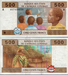 billet 500 francs 2002 Afrique Centrale