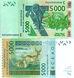 Billet 5000 francs 2003 BCEAO 