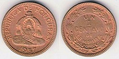 1 centavo 1957 Honduras 