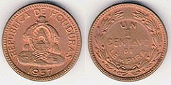 1 centavo 1957 Honduras