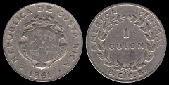 1 colon 1961 Costa rica 