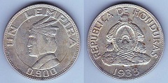 1 lempira 1933 Honduras