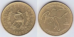 1 quetzal 1999 Guatemala