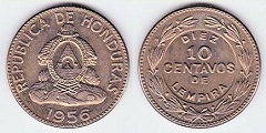 10 centavos 1956 Honduras 