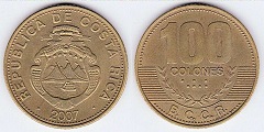 100 colones 2007 Costa rica 