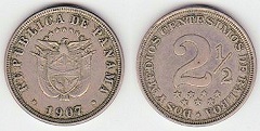 2 et demi centimos 1907 panama 