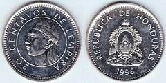 20 centavos 1993 Honduras