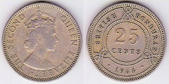 25 cents 1964 British Honduras
