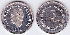 5 centavos 1994 Salvador 