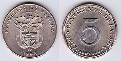 5 centimos 1996 Panama 