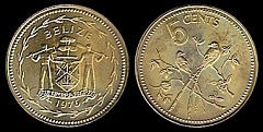 5 cents 1976 Bélize