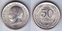 50 centavos 1953 Salvador 