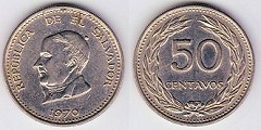 50 centavos 1970 Salvador 