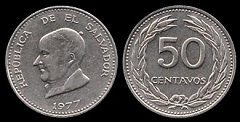 50 centavos 1977 Salvador 