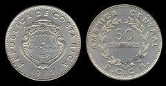 50 centimos 1972 Costa rica
