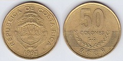 50 colones 1997 Costa rica 