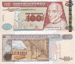 billet 100 quetzales 2001 Guatemala