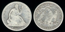 half dollar 1871