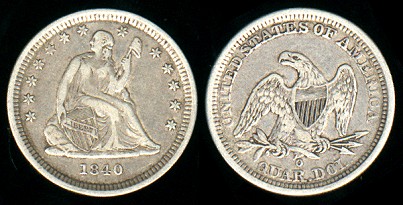 quarter dollar 1840