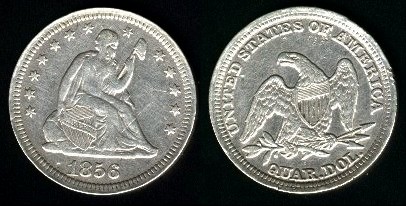quarter dollar 1856