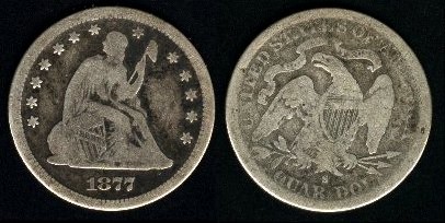 quarter dollar 1877