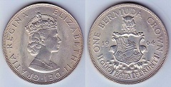 1 crown 1964 Bermudes