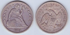1 dollar 1871 USA 