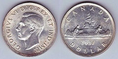 1 dollar 1937 Canada