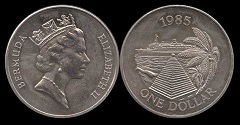 1 dollar 1985 Bermudes