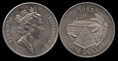1 dollar 1985 Bermudes
