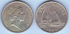 1 dollar 1988 Bermudes 