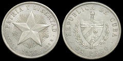 1 peso 1933 Cuba 