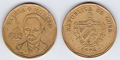 1 peso 1994 Cuba 