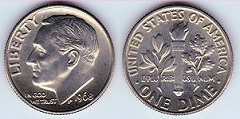 10 cents 1968 USA