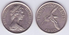 25 cents 1980 Bermudes 