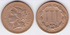 3 cents 1888 USA 