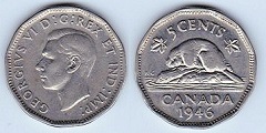 5 cents 1946 Canada