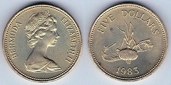 5 dollars 1983 Bermudes