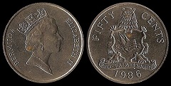 50 cents 1986 Bermudes 