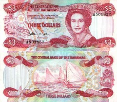 billet 3 dollars 1984 Bahamas