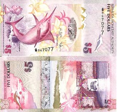 billet 5 dollars 2009 Bermudes