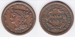 half cent 1851 USA