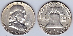 half dollar 1957 USA 