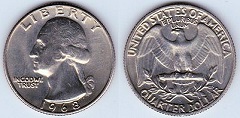 quarter dollar 1963 USA 