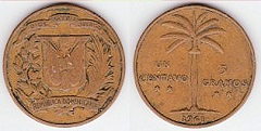 1 centavo 1961 République Dominicaine 