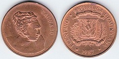 1 centavo 1987 République Dominicaine 