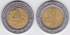 1 nouveau peso 1995 Mexique 